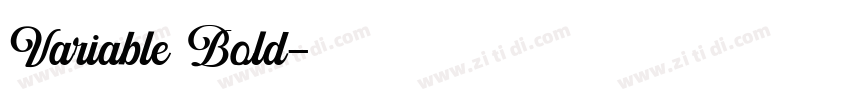 Variable Bold字体转换 Variable Bold字体转换